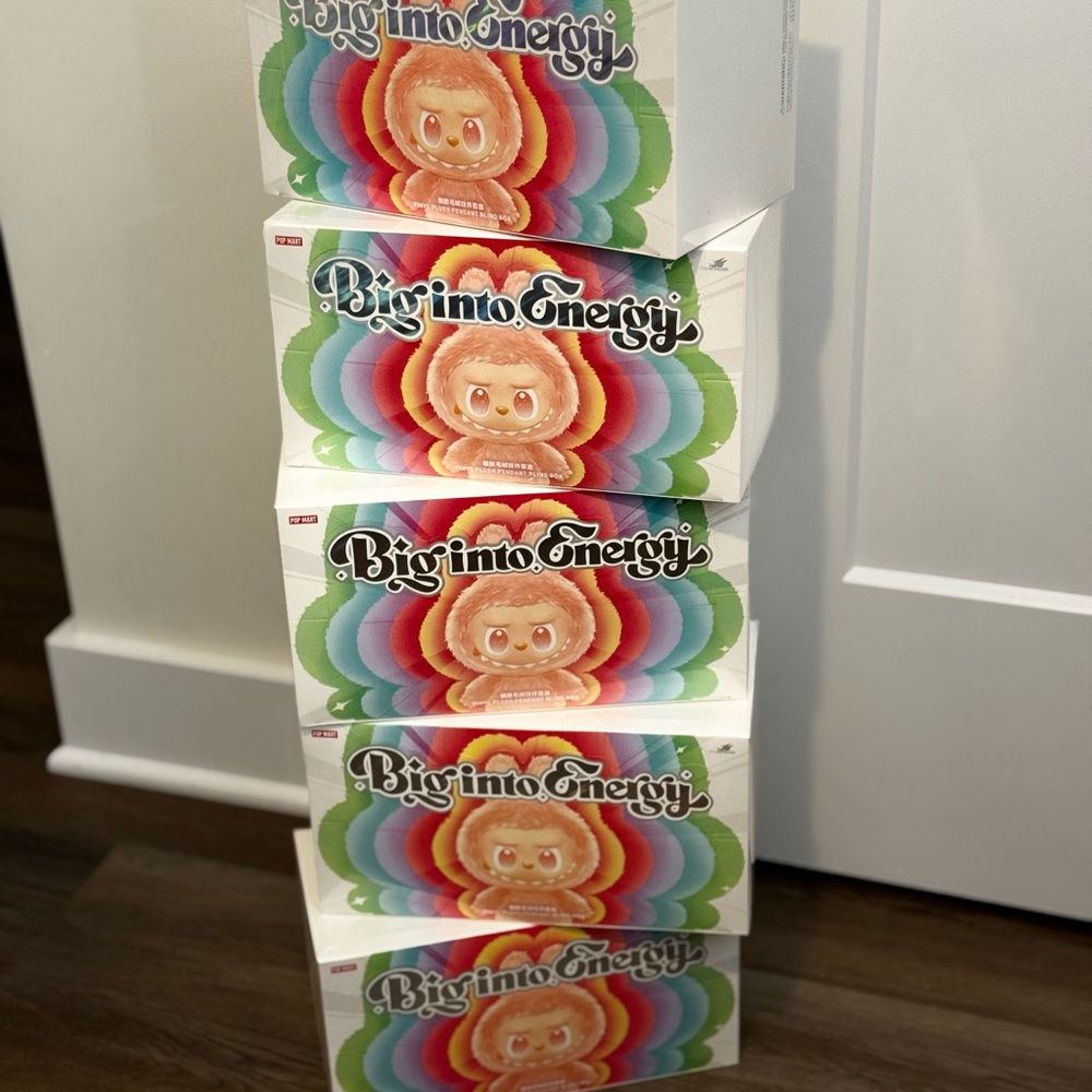 Authentic Labubu Big Into Energy Whole Set. 6 Labubus. Open box. No secret/Black - Picture 5 of 8